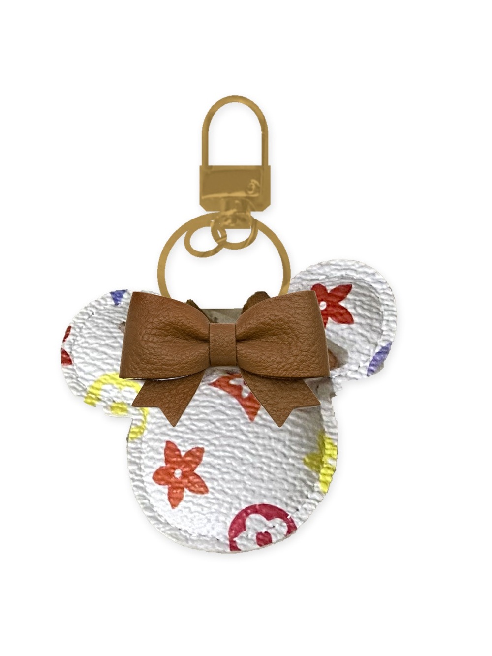BRAND NEW WITH TAGS Designer-Inspired Magical Mouse Faux Leather Keychain Charm